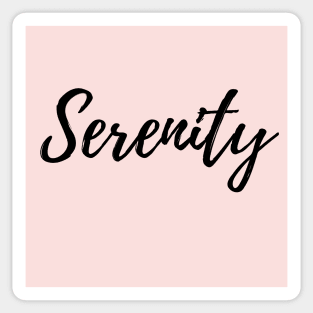 Serenity - Word with Pink Background Sticker